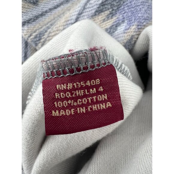 Rafter C XL Aztec Cotton Quarter-Zip Pullover Sweater Southwestern Tribal 90s - Picture 5 of 14